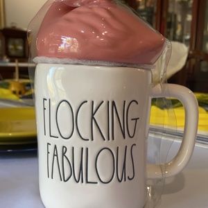 Rae Dunn Flocking Fabulous Mug and Topper